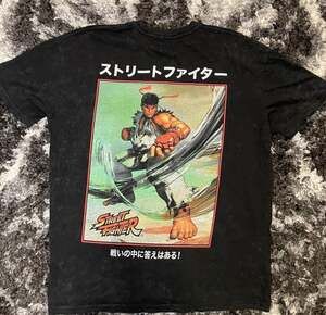 Street Fighter Ryu Graphic Acid Wash Graphic T-Shirt